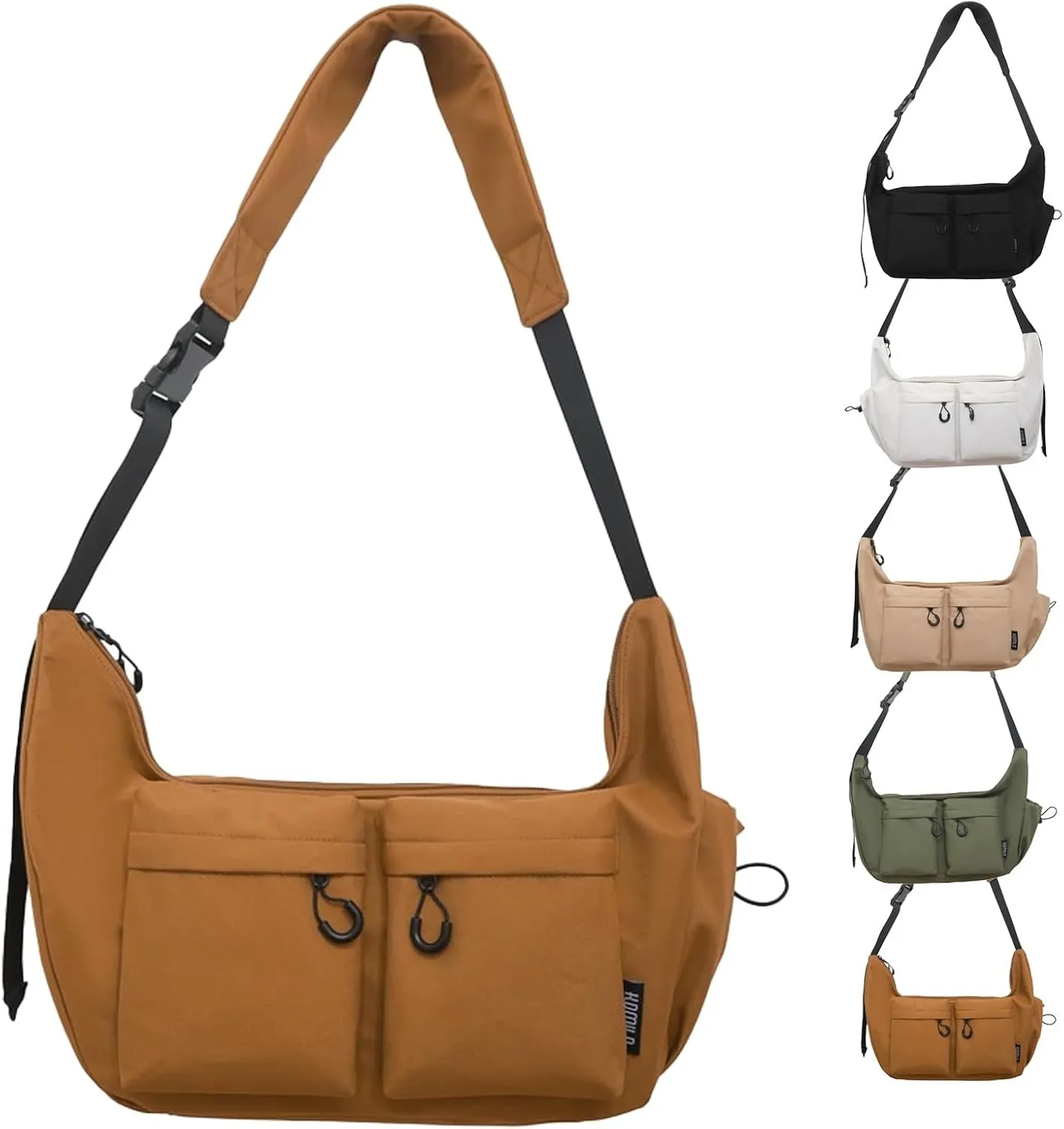 Dallaswind Large Capacity Messenger Canvas BagVintage Water Resistant Canvas SatchelLarge Crossbody Bag Shoulder Purse