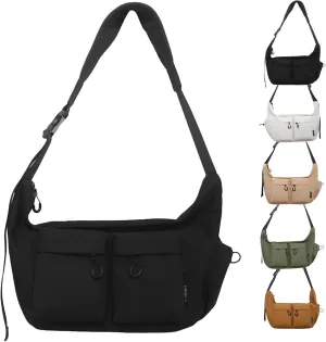 Dallaswind Large Capacity Messenger Canvas BagVintage Water Resistant Canvas SatchelLarge Crossbody Bag Shoulder Purse