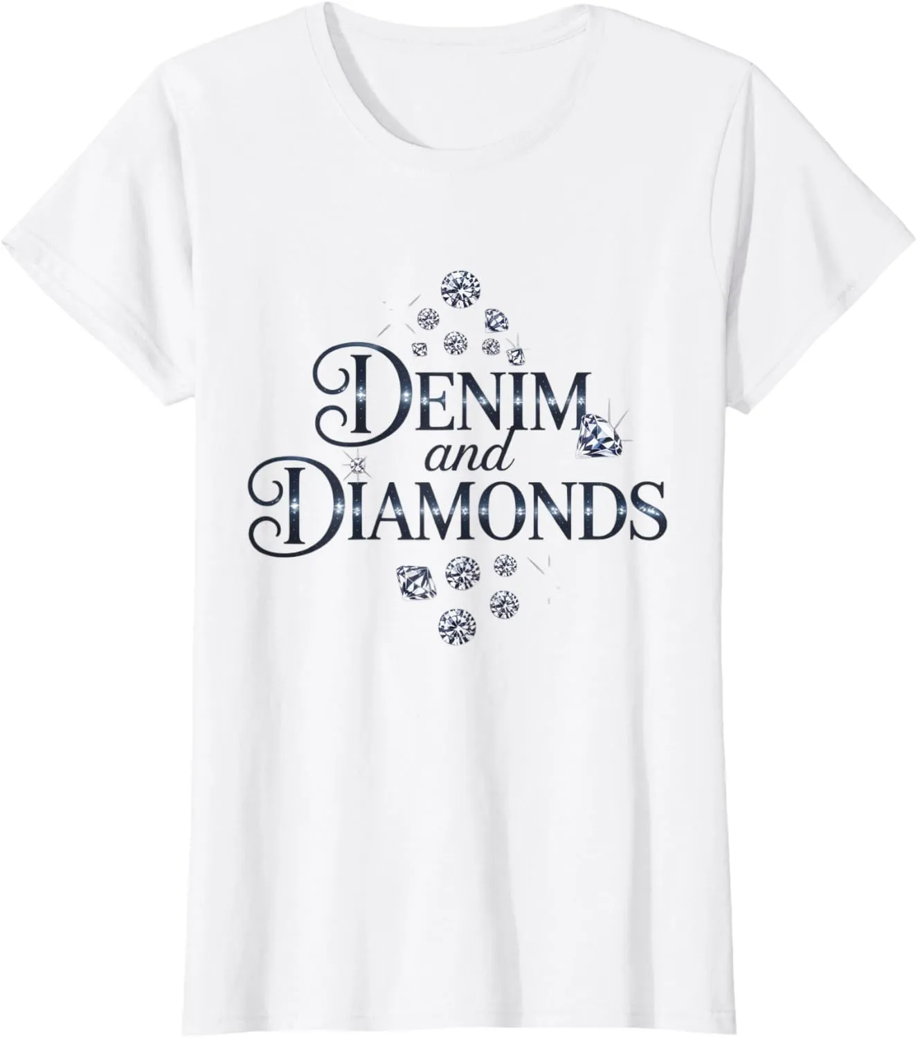 Denim And Diamonds for Ladies 2025 Denim with Diamonds Jeans T-Shirt