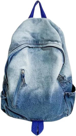 Denim Blue Large Backpack for Women - Cute Travel Bag
