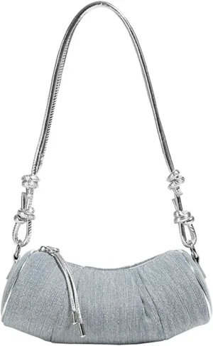 Denim Purse for Women Cute Slouchy Purse Lightweight Clutch Handbag Y2K Vintage Retro Jean Bucket Bags