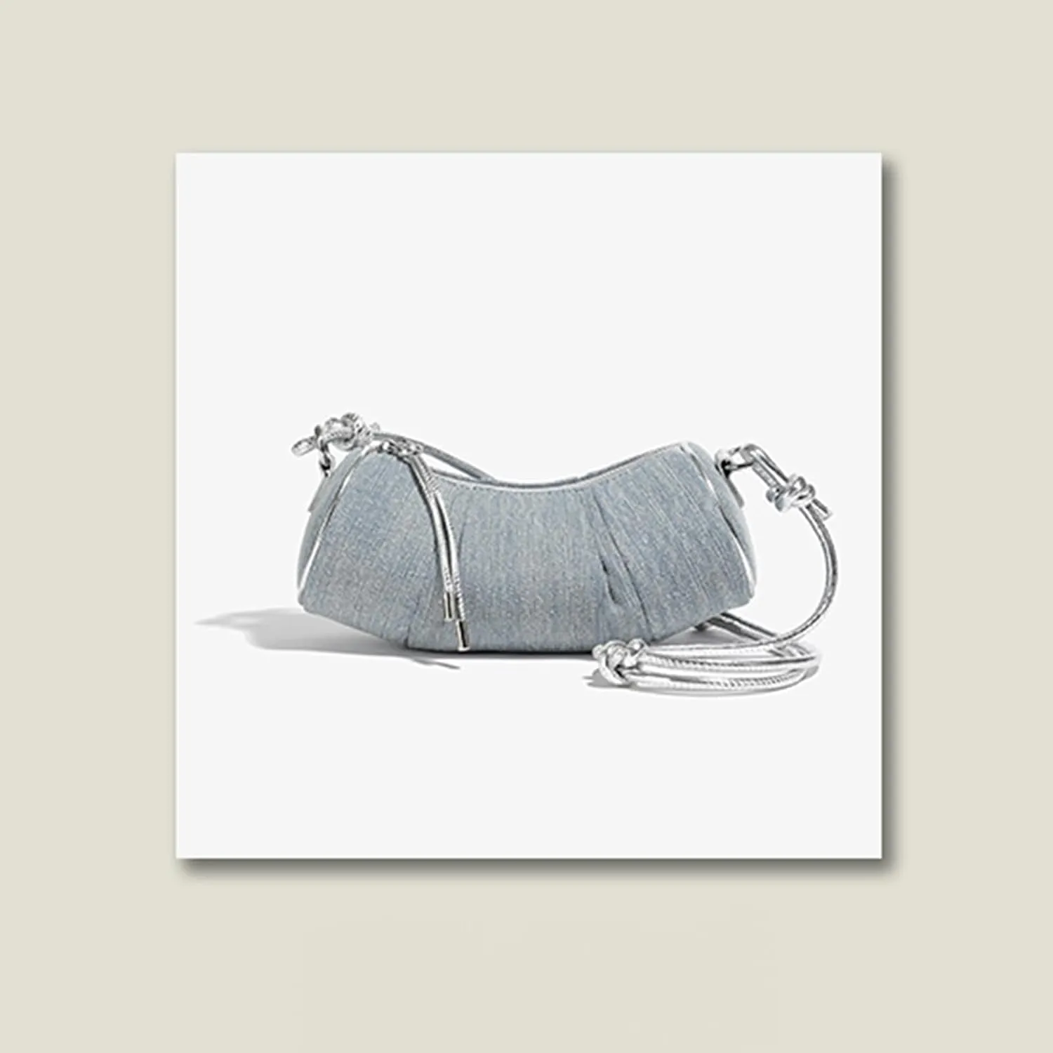 Denim Purse for Women Cute Slouchy Purse Lightweight Clutch Handbag Y2K Vintage Retro Jean Bucket Bags