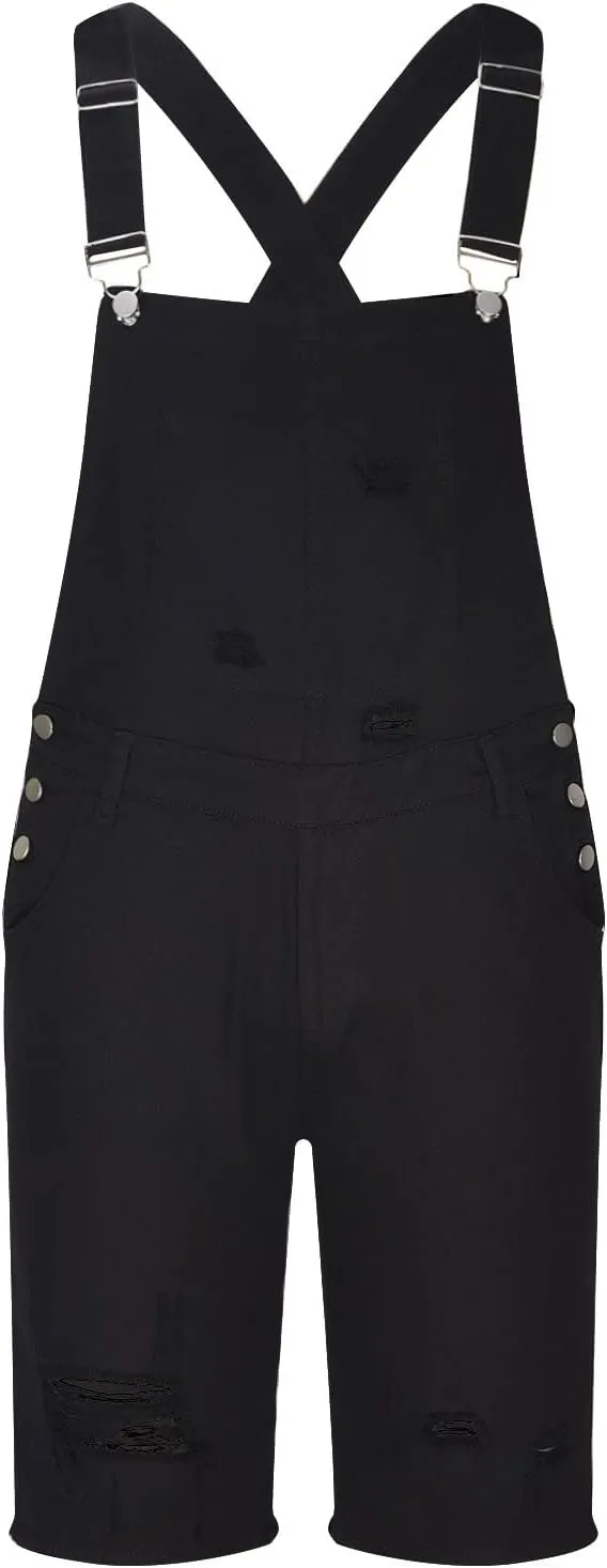 Denim Shorts for Man Summer Fall Loose Fit Cargo Overall Western Overalls Shortalls Shorts Catsuit Man 2025