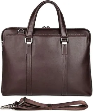 DHAEY Laptop Briefcase Vintage, Laptop Handbag 15Inch, Office Business Men, Water Resistant Messenger Shoulder