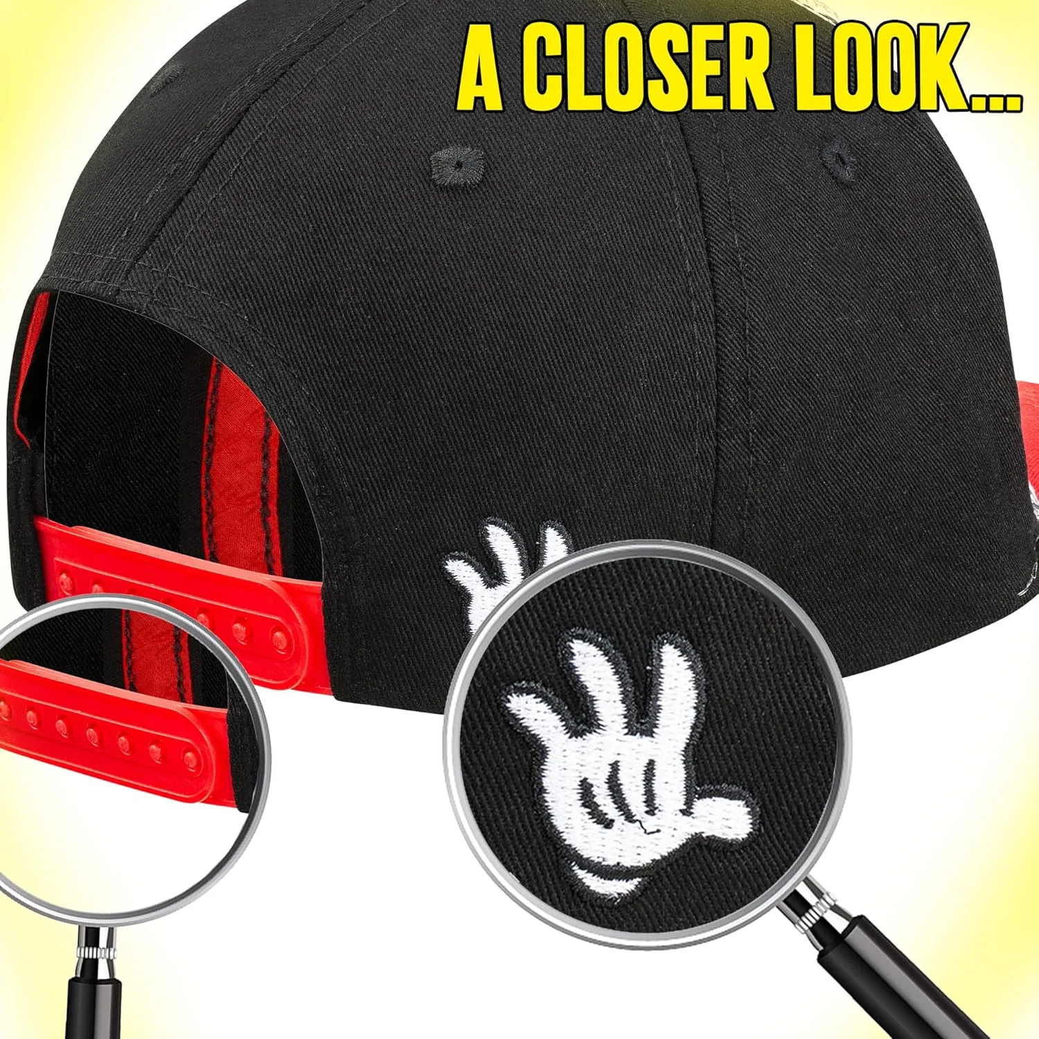 Disney Baseball Cap, Mickey Mouse Adjustable Toddler 2-4 Or Boy Hats for Kids Ages 4-7