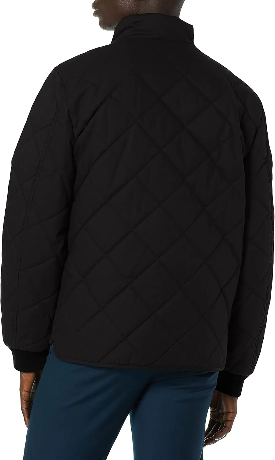Dockers Men's Diamon Quilted Cotton Open-Bottom Bomber Jacket