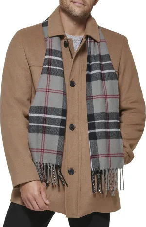 Dockers Men's Weston Wool Blend Coat with Scarf (Regular and Big & Tall)