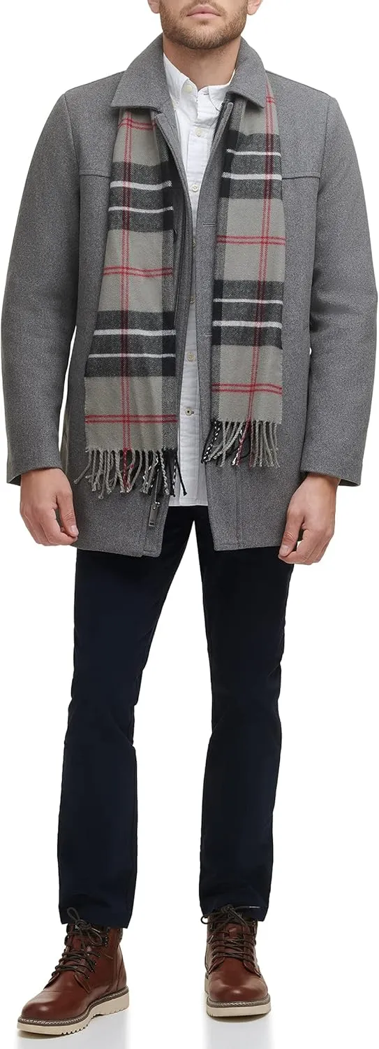 Dockers Men's Weston Wool Blend Coat with Scarf (Regular and Big & Tall)