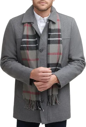 Dockers Men's Weston Wool Blend Coat with Scarf (Regular and Big & Tall)