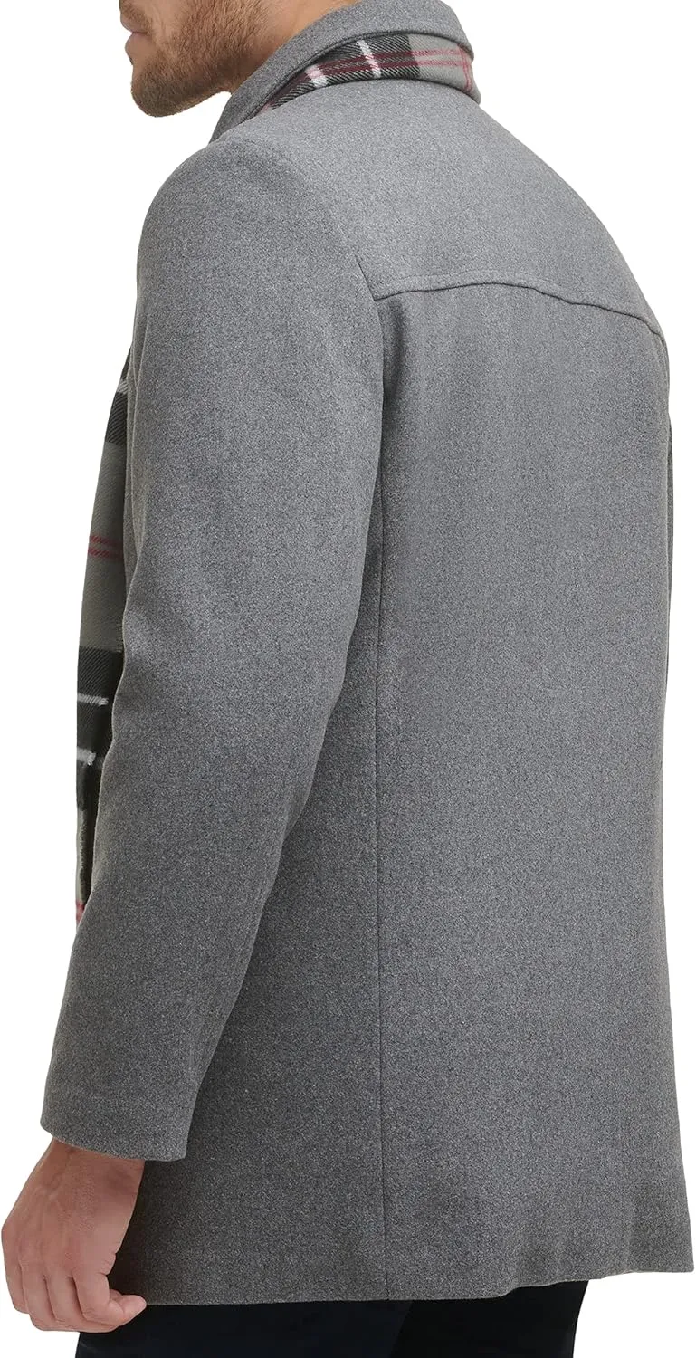 Dockers Men's Weston Wool Blend Coat with Scarf (Regular and Big & Tall)