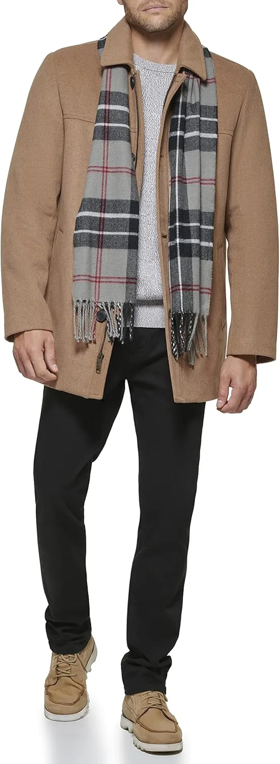 Dockers Men's Weston Wool Blend Coat with Scarf (Regular and Big & Tall)