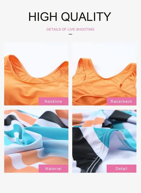 Dokotoo Womens 2 Piece Swimsuit Scoop Neck Sleeveless 2025 Racerback Top Tummy Control Tie Knot Bathing Suits Floral Bottoms