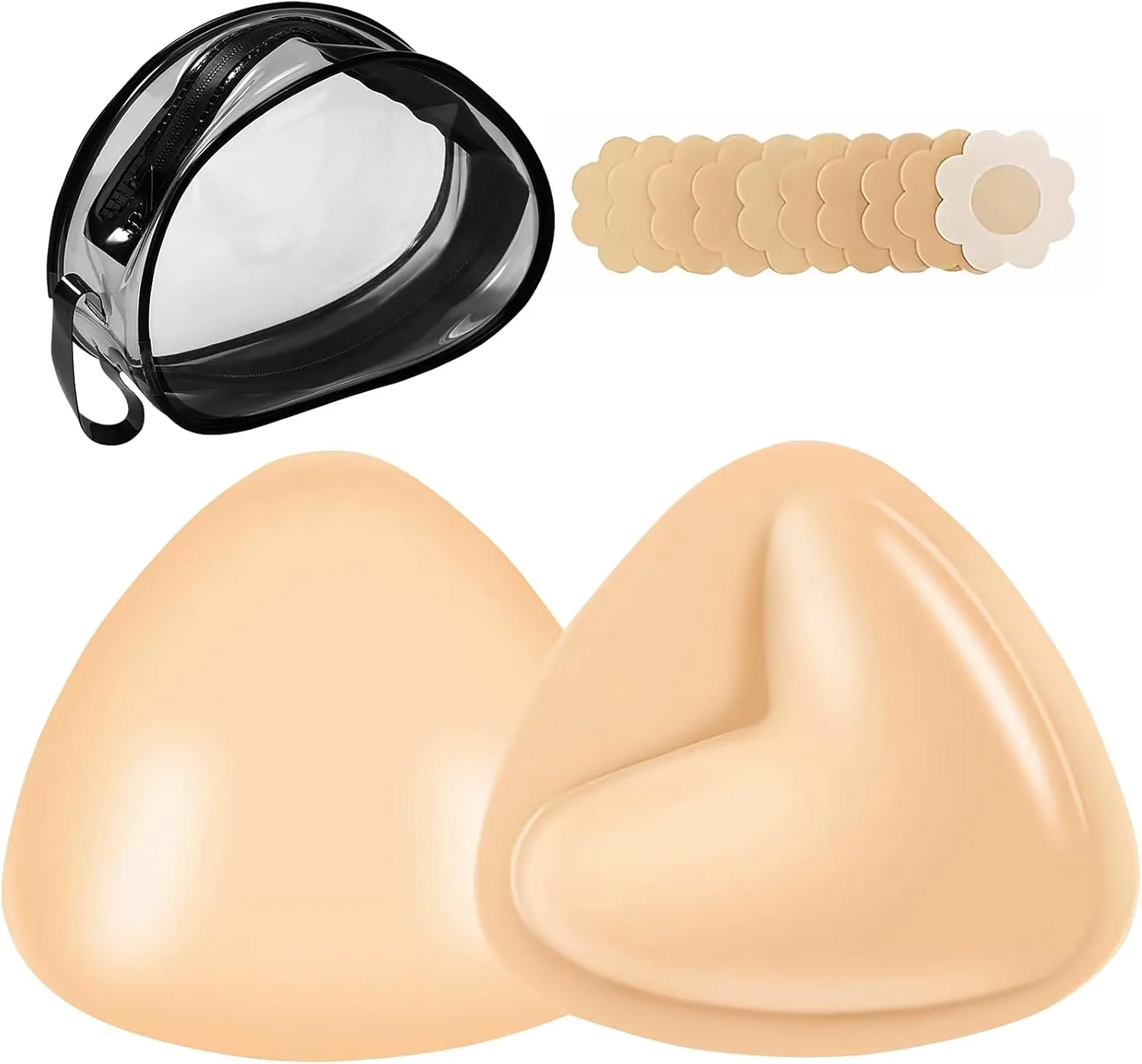 Double-Sided Sticky Bra Pads Instant Lift Bra Pads Inserts Sticky for Bikini Swimsuit Sports Strapless Bra