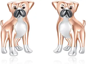 Dreamboat Dog Breed Stud Earrings for Women 925 Sterling Silver Puppy Jewelry Gifts for Dogs Mom Pet Lovers