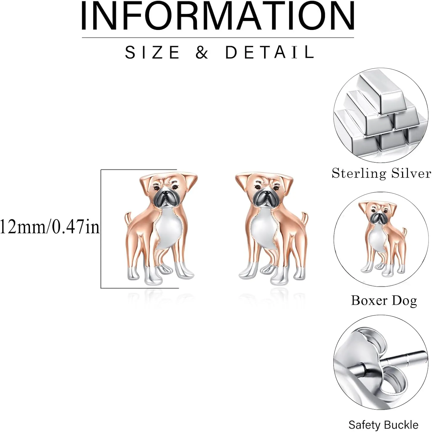 Dreamboat Dog Breed Stud Earrings for Women 925 Sterling Silver Puppy Jewelry Gifts for Dogs Mom Pet Lovers