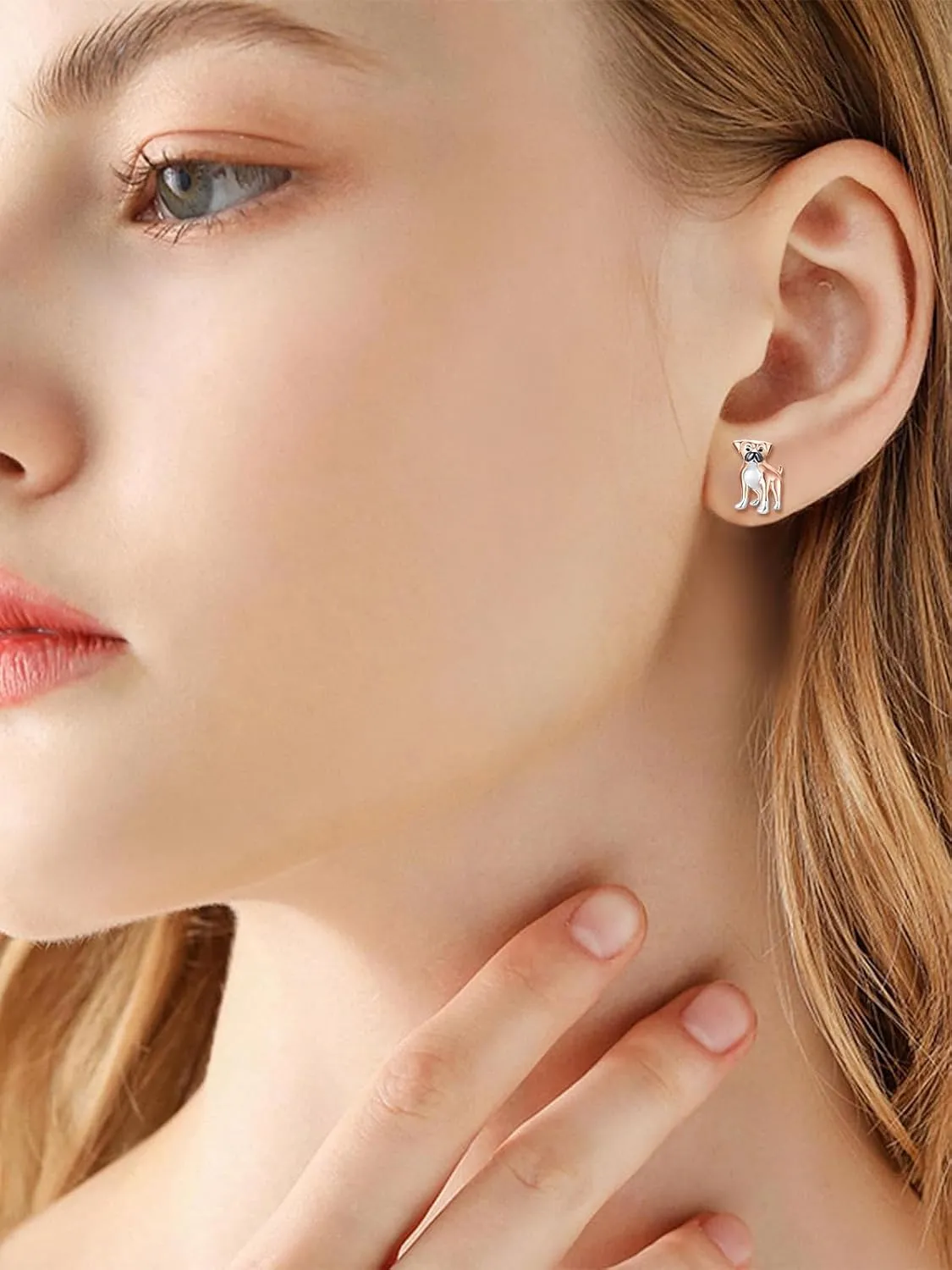Dreamboat Dog Breed Stud Earrings for Women 925 Sterling Silver Puppy Jewelry Gifts for Dogs Mom Pet Lovers