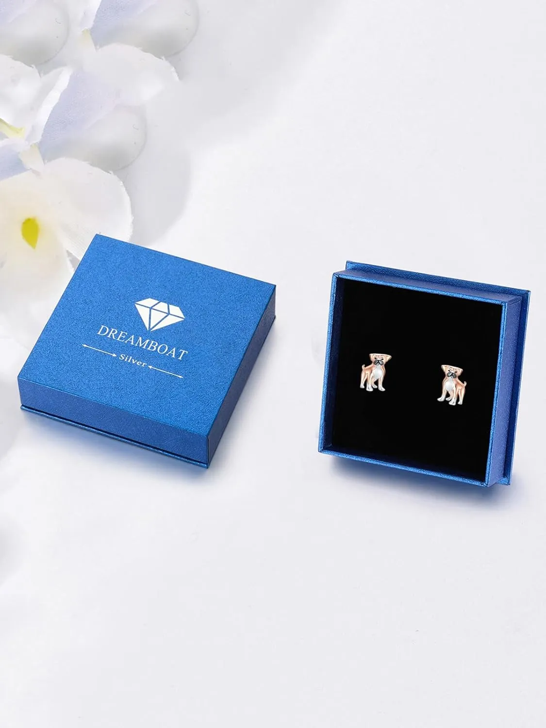 Dreamboat Dog Breed Stud Earrings for Women 925 Sterling Silver Puppy Jewelry Gifts for Dogs Mom Pet Lovers