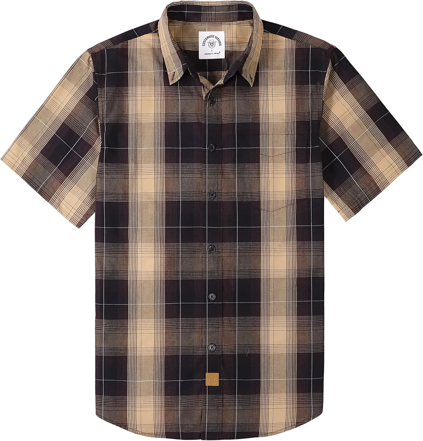 Dubinik Mens Short Sleeve Button Down Shirts Summer Vintage Short Sleeve Button Down Men Lightweight Men's Casual Shirts