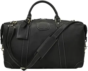 Duffle Bag for Travel Vintage Hand Carry on Mens Leather Messenger Business Satchel Computer Shoulder