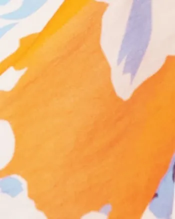 Elora Sarong | Electric Peach Multi Scattered Peony