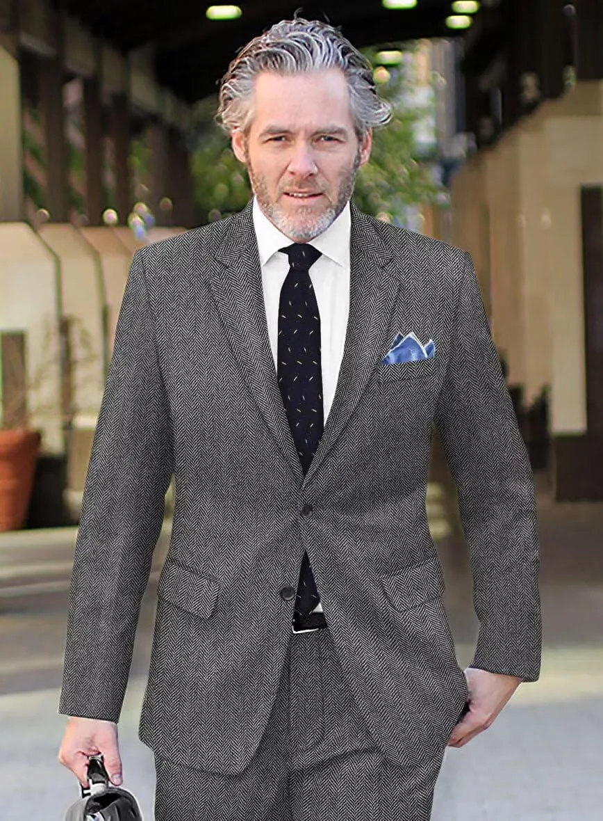 EMERAIDVLN Men's Tweed Blazer Vintage Herringbone Tweed Suit Jacket Casual Two Button Notch Lapel Wool Blend Sport Coats