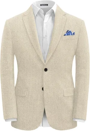 EMERAIDVLN Men's Tweed Blazer Vintage Herringbone Tweed Suit Jacket Casual Two Button Notch Lapel Wool Blend Sport Coats