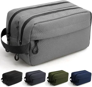 Emissary Men's Travel Toiletry Bag - Water Resistant Dopp Kit, Shaving Kit for Men - Gray