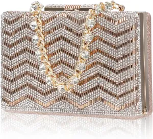 Evening Clutch Purses Diamond Handbag Weddings Formal Bag Party Sparkly Crystal Purse Rhinestone for Women