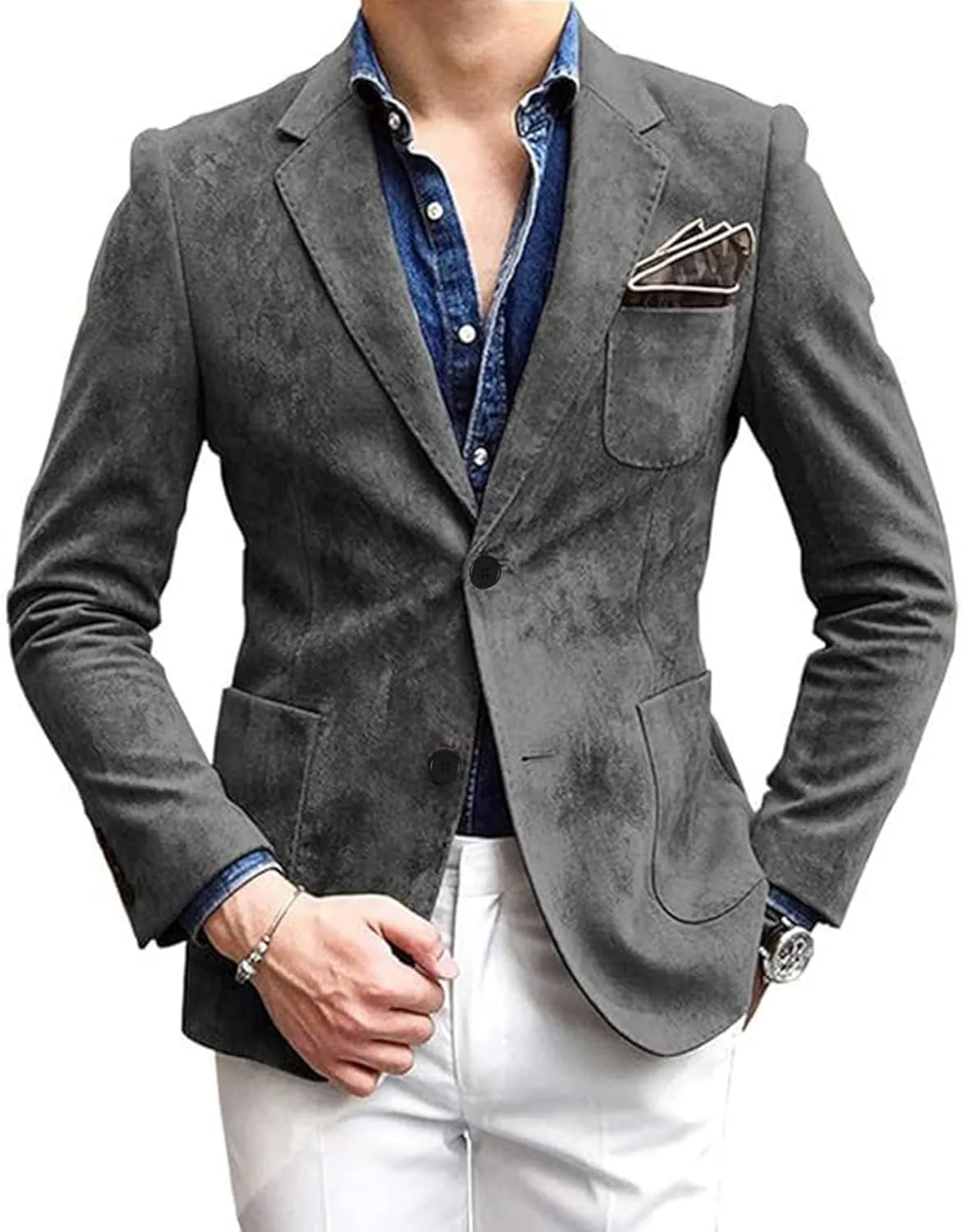 Fall Winter Blazer Jacket for Mens Formal Business Slim Fit Casual Suit Jacket Sport Breasted Prom Gown Suit Jacket