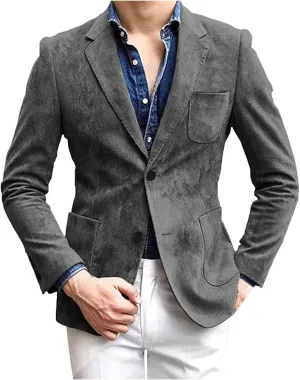 Fall Winter Blazer Jacket for Mens Formal Business Slim Fit Casual Suit Jacket Sport Breasted Prom Gown Suit Jacket