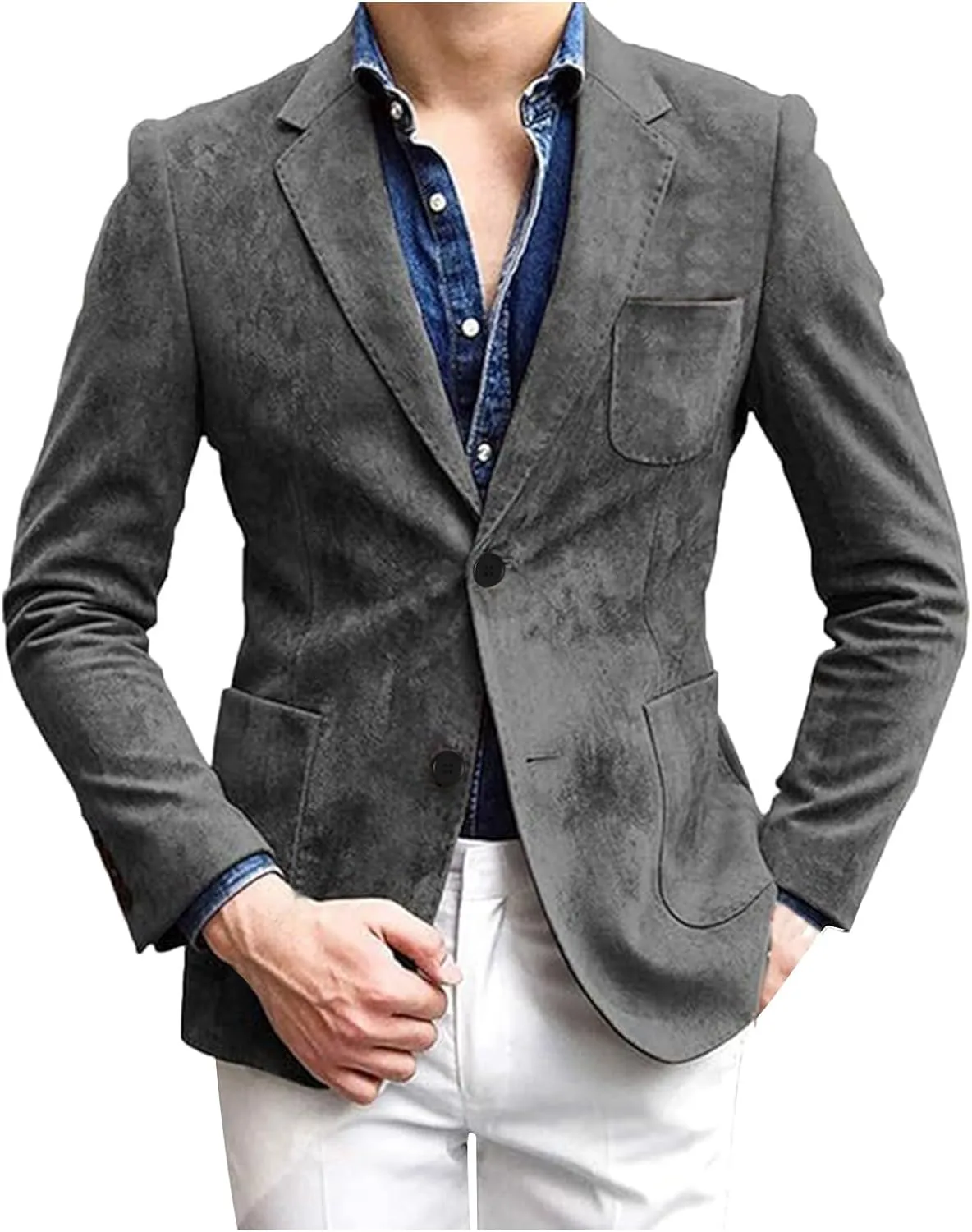 Fall Winter Blazer Jacket for Mens Formal Business Slim Fit Casual Suit Jacket Sport Breasted Prom Gown Suit Jacket