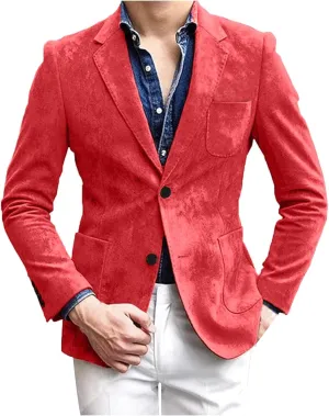 Fall Winter Blazer Jacket for Mens Formal Business Slim Fit Casual Suit Jacket Sport Breasted Prom Gown Suit Jacket