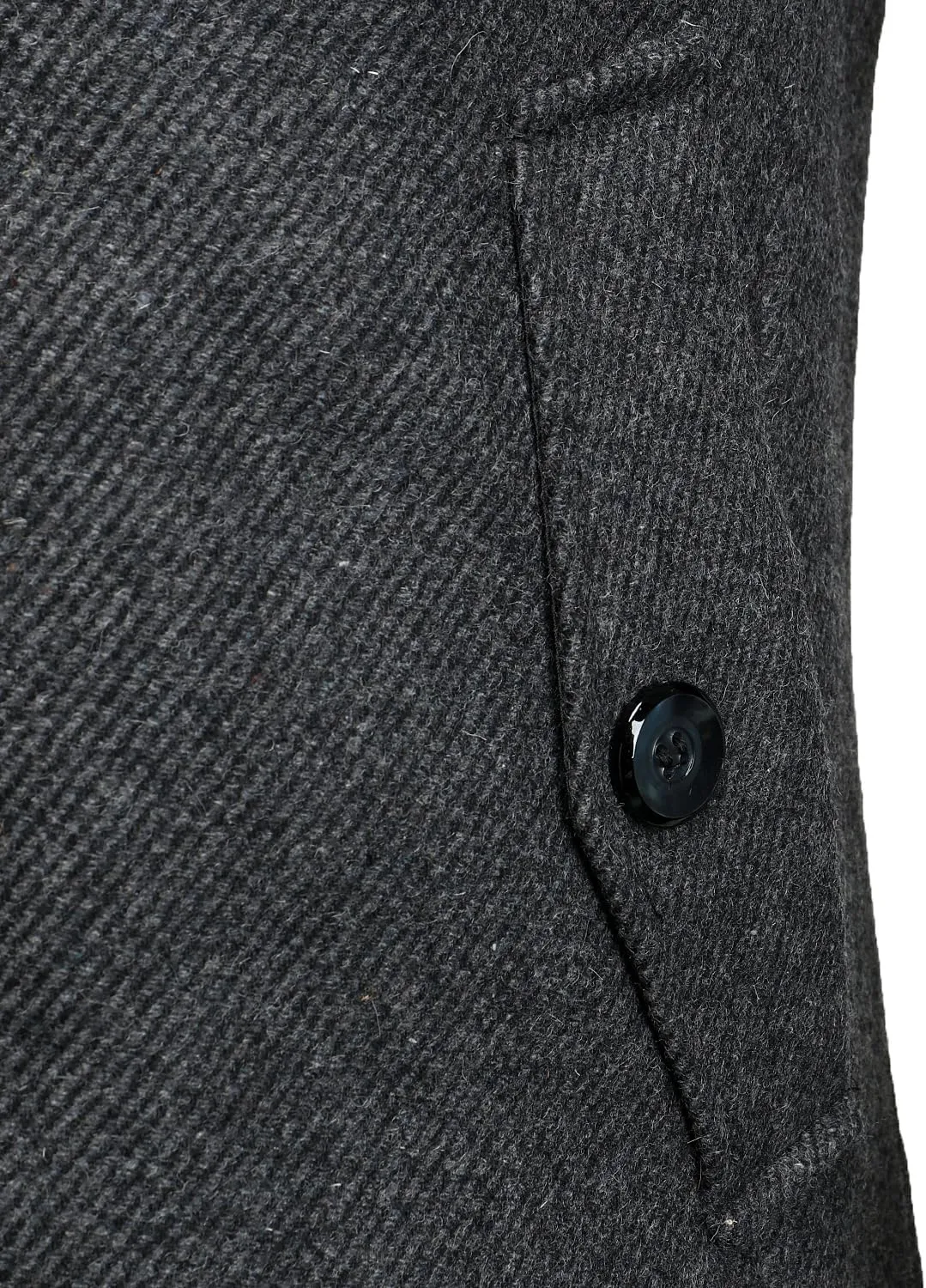 FANARCHER Men's Wool Blend Coats with Detachable Zipper Winter Warm Jakcet Single Breasted Business Windbreaker Pea Coat