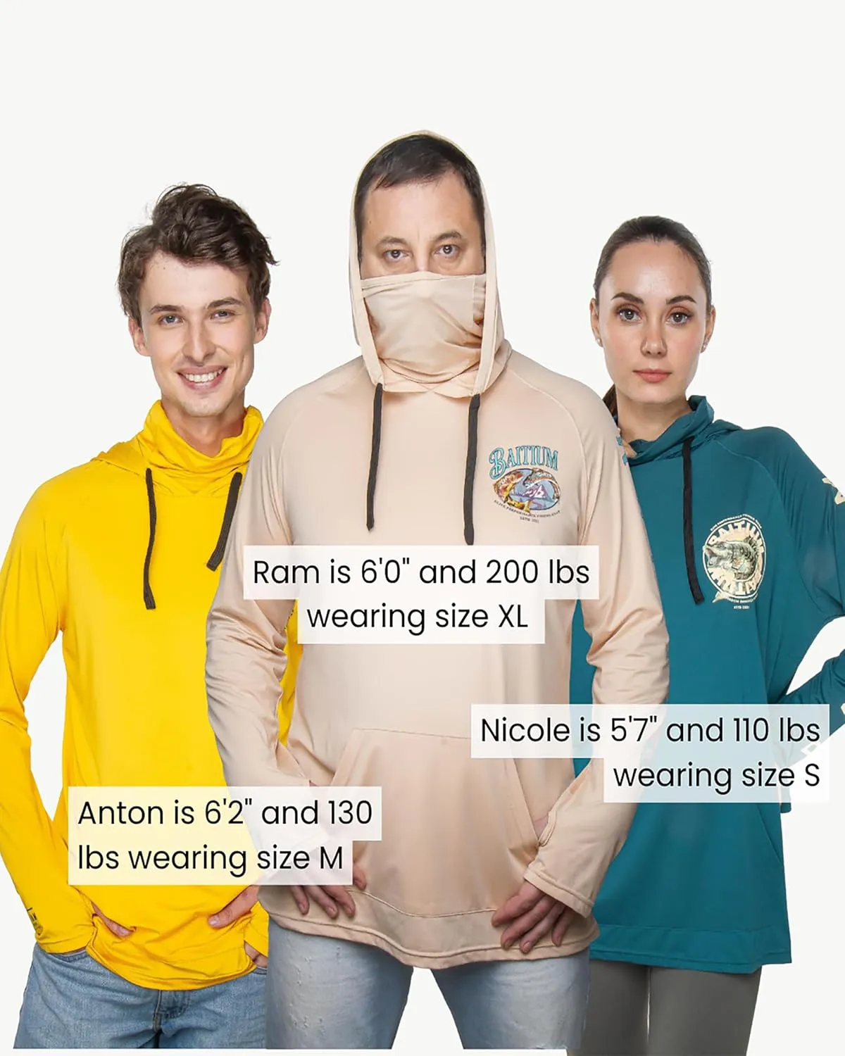 Fishing Shirts for Men,UPF50 Hooded Long Sleeve with Gaiter, Sun Protection Dry Fit Apparel, Face Mask, Fishing Clothes