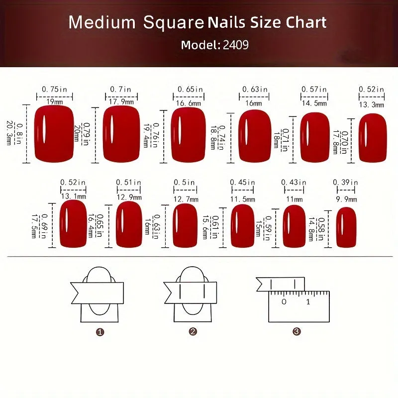 Flame-Kissed Red Press-On Nails