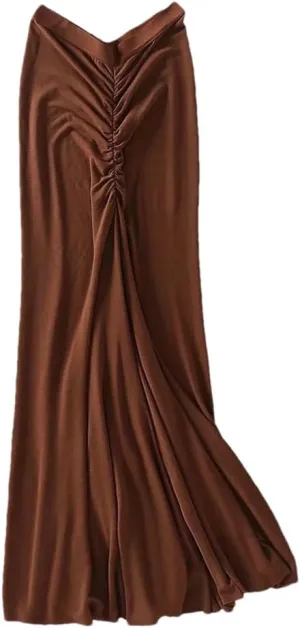 Fnfmrfmr Women's Casual High Waist Pleated Midi Skirts Long Tight-Fitting Hip Slim Elasticity Skirt