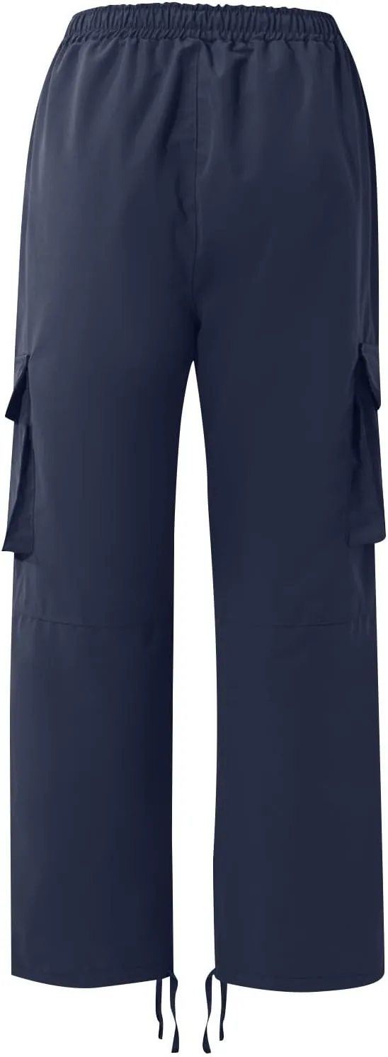 FONMA Mens Cargo Pants with Drawstring Hiking Pants Work Hiking Pants Tactical Pants Joggers Travel Pants Multi Pockets