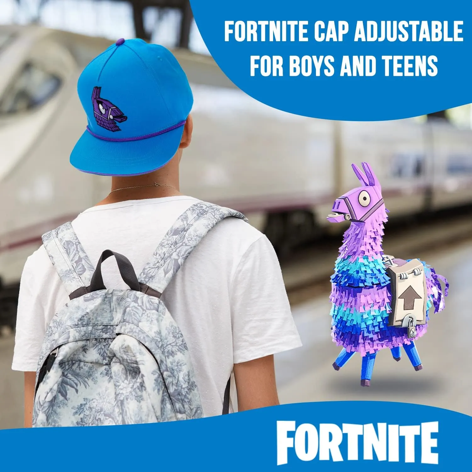 FORTNITE Baseball Cap for Boys, Quality Made Boys Hat and Fitted Cap, Flatbrim Baseball Hat with Sleek Design