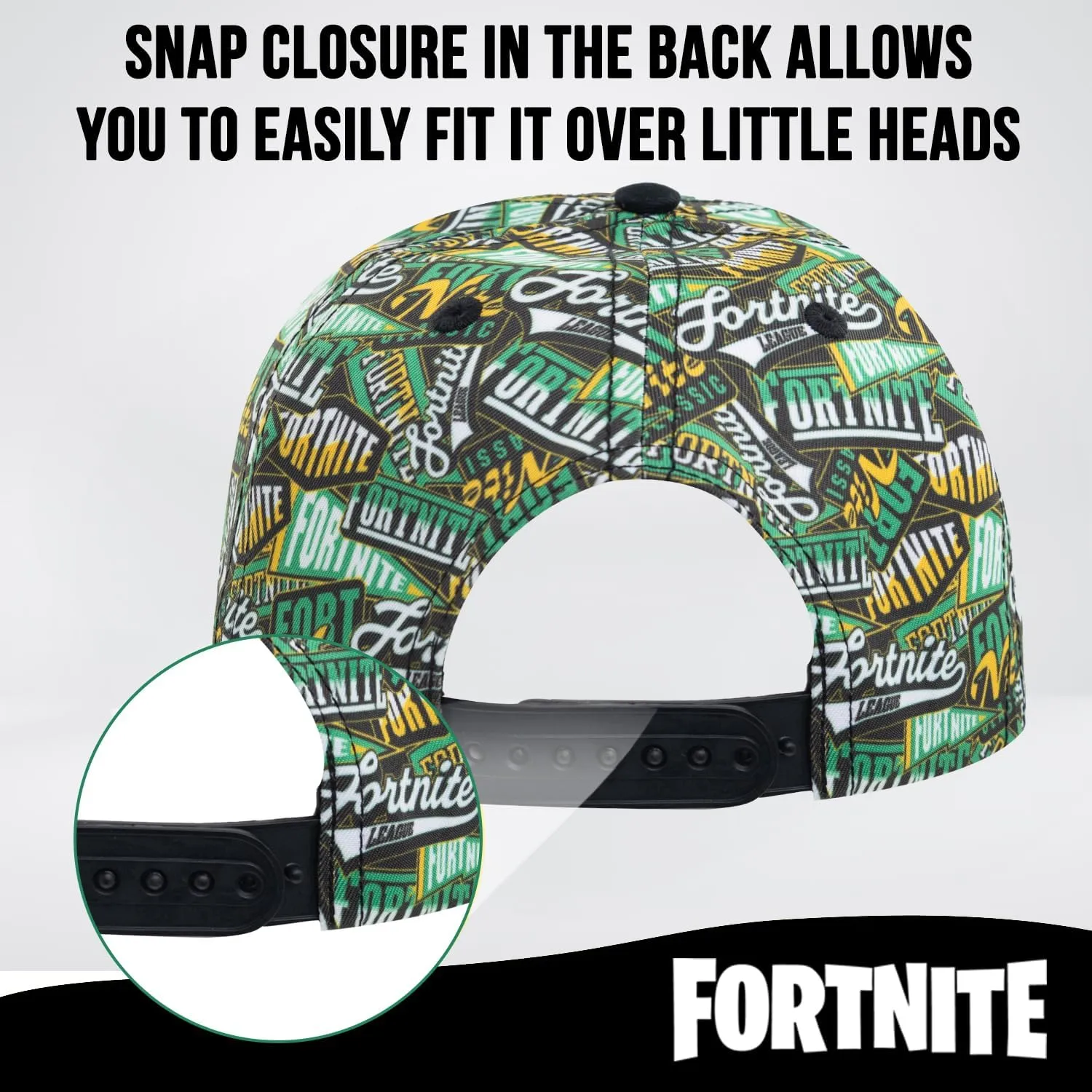FORTNITE Baseball Cap for Boys, Quality Made Boys Hat and Fitted Cap, Flatbrim Baseball Hat with Sleek Design