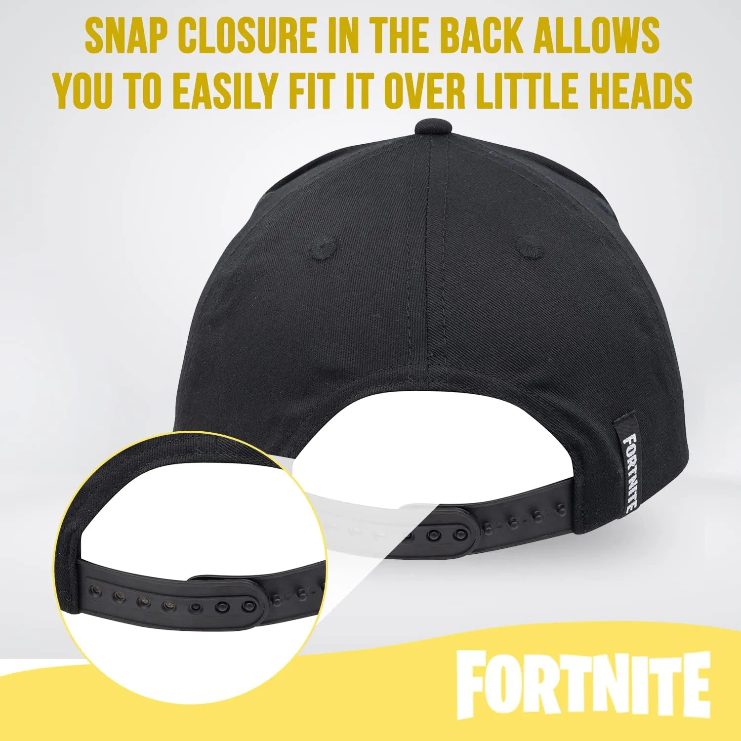 FORTNITE Baseball Cap for Boys, Quality Made Boys Hat and Fitted Cap, Flatbrim Baseball Hat with Sleek Design