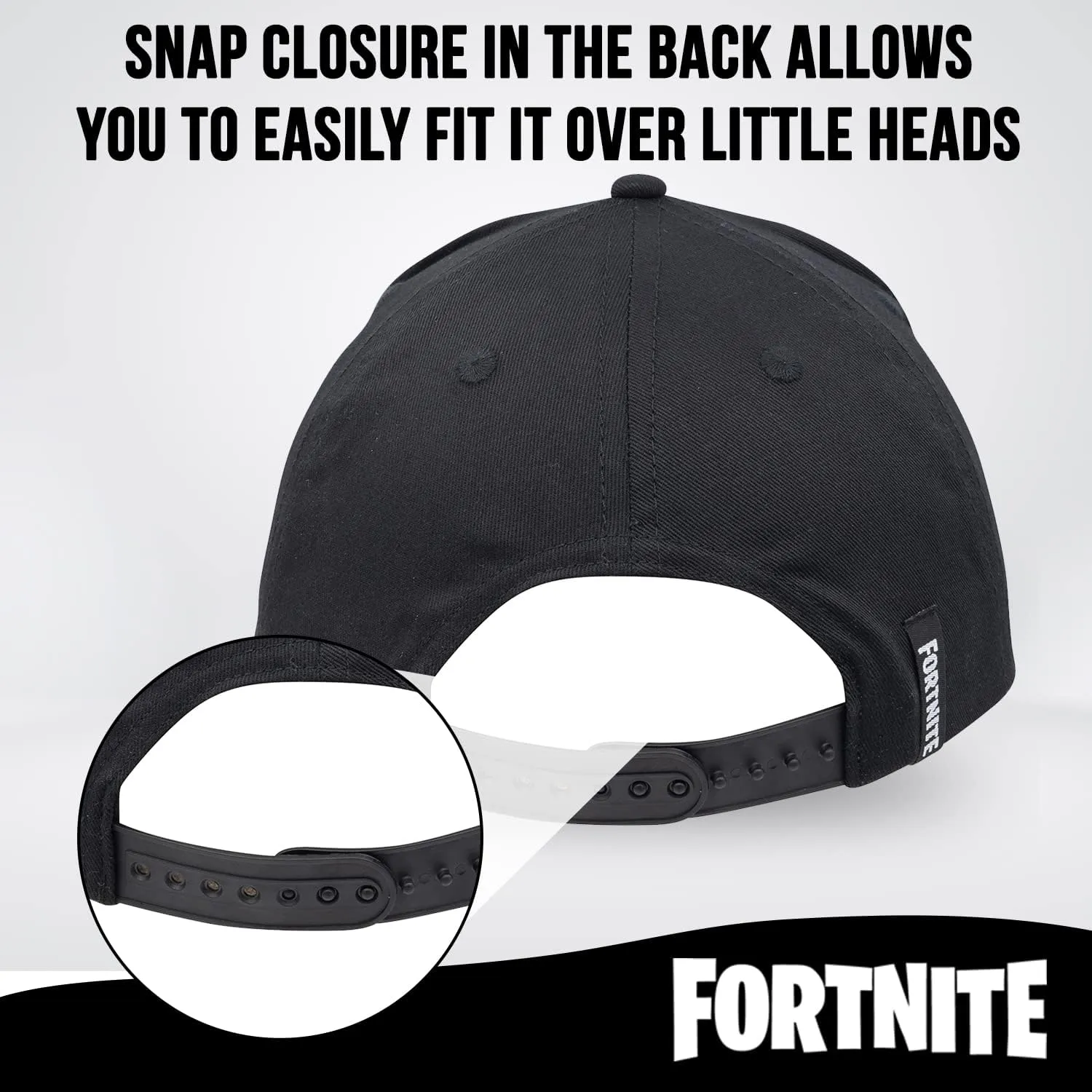 FORTNITE Baseball Cap for Boys, Quality Made Boys Hat and Fitted Cap, Flatbrim Baseball Hat with Sleek Design