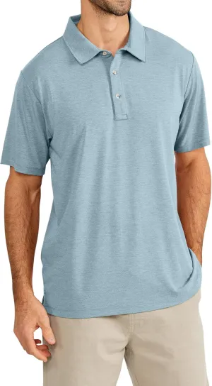 Free Fly Men's Flex Polo - Premium Weight Bamboo Viscose Stretch Fabric Polo Shirt with Sun Protection UPF 50 