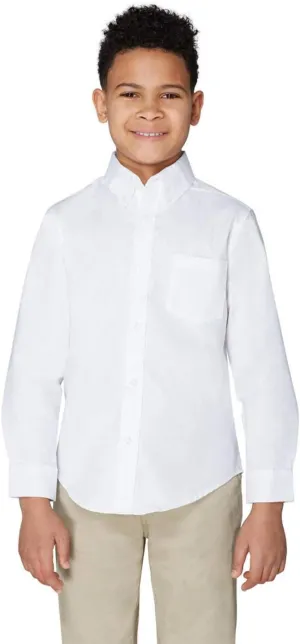 French Toast Boys' Long Sleeve Oxford Shirt (Standard & Husky)