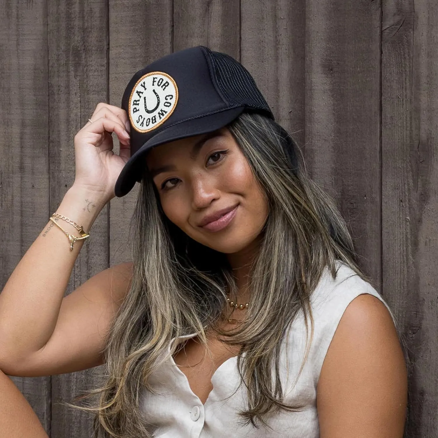 Friday Feelin' Trucker Hat Women Baseball Cap Western Adjustable American Trucker Hats Fitted Mom Cap All Occasion- One Size