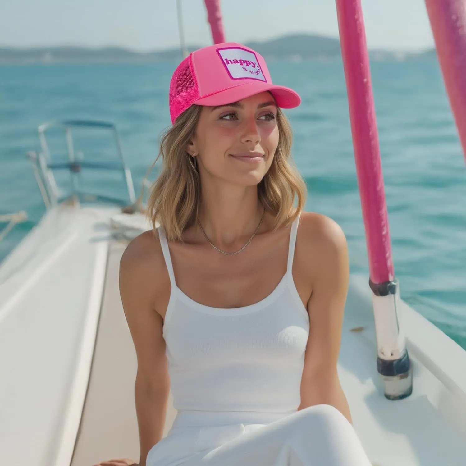 Friday Feelin' Trucker Hat Women Baseball Cap Western Adjustable American Trucker Hats Fitted Mom Cap All Occasion- One Size