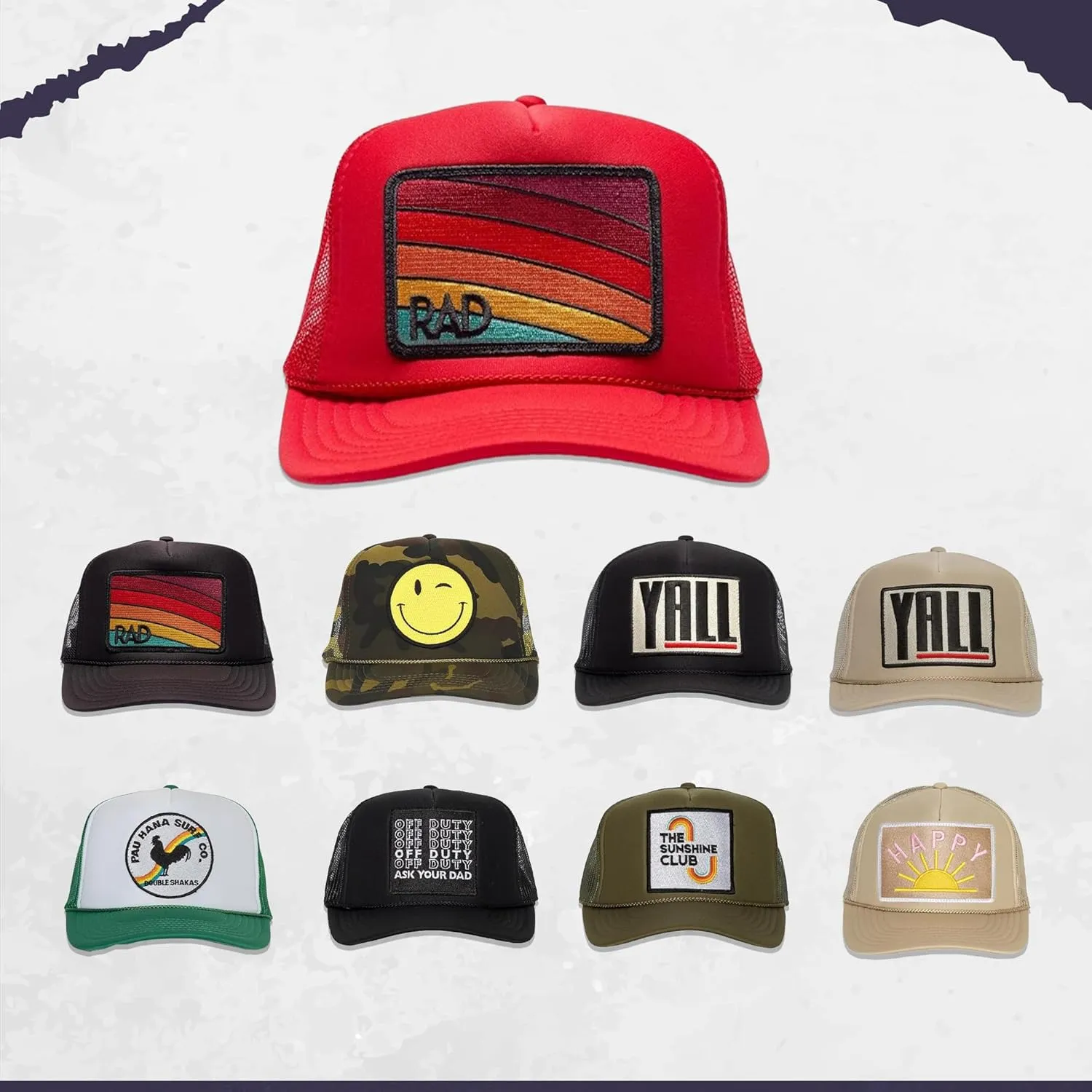 Friday Feelin' Trucker Hat Women Men Baseball Caps American Baseball Hats Womens USA Trucker Hats All Season - One Size