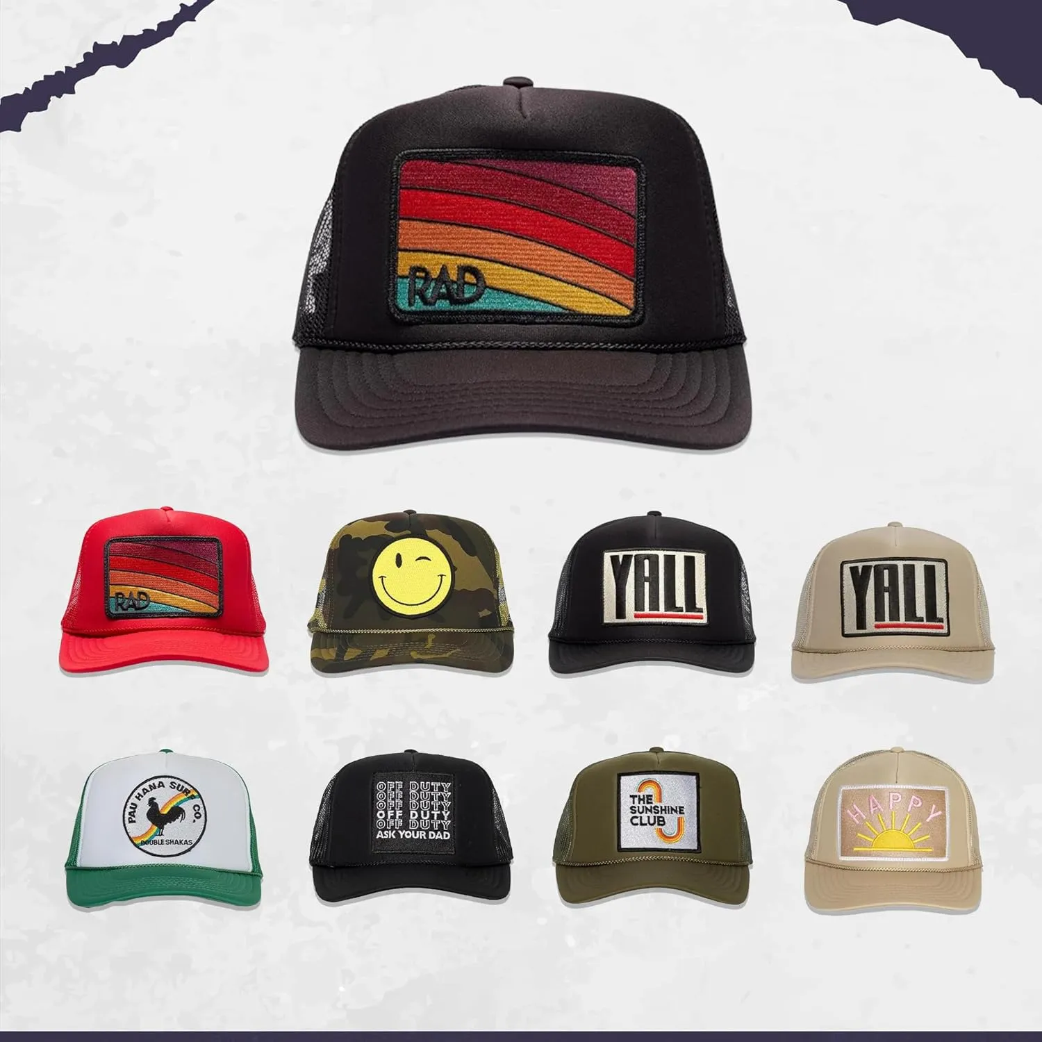 Friday Feelin' Trucker Hat Women Men Baseball Caps American Baseball Hats Womens USA Trucker Hats All Season - One Size