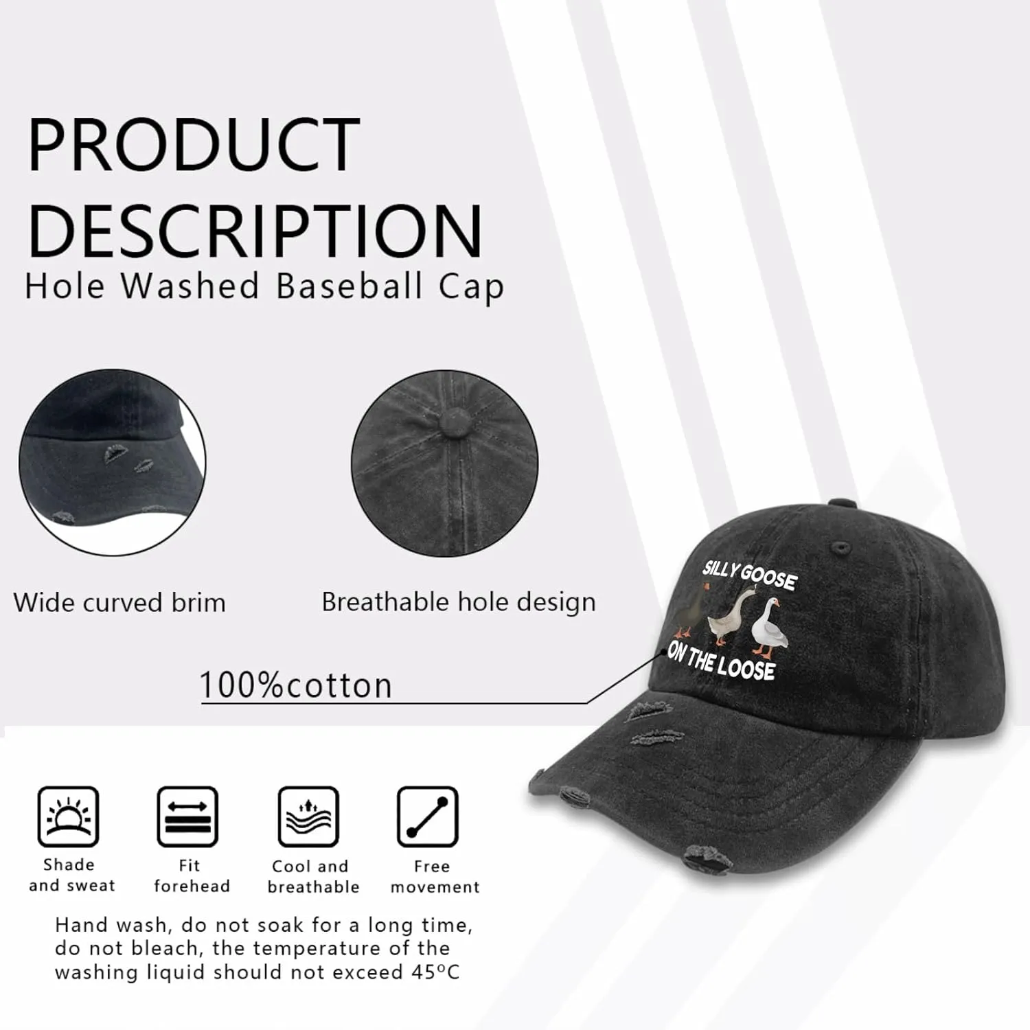 Funny Silly Goose Hat Silly Goosee On The Loose Hat for Women Dad Hats Funny Hats