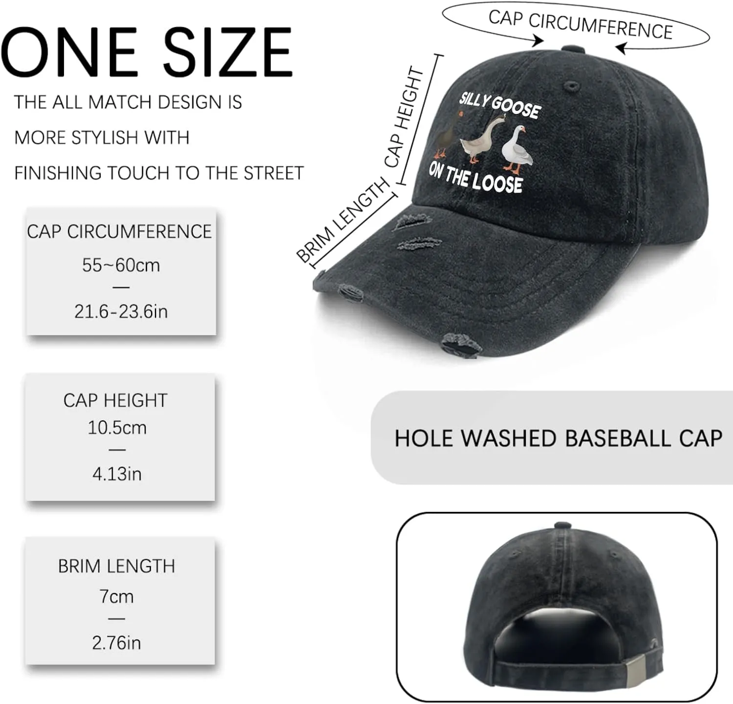 Funny Silly Goose Hat Silly Goosee On The Loose Hat for Women Dad Hats Funny Hats