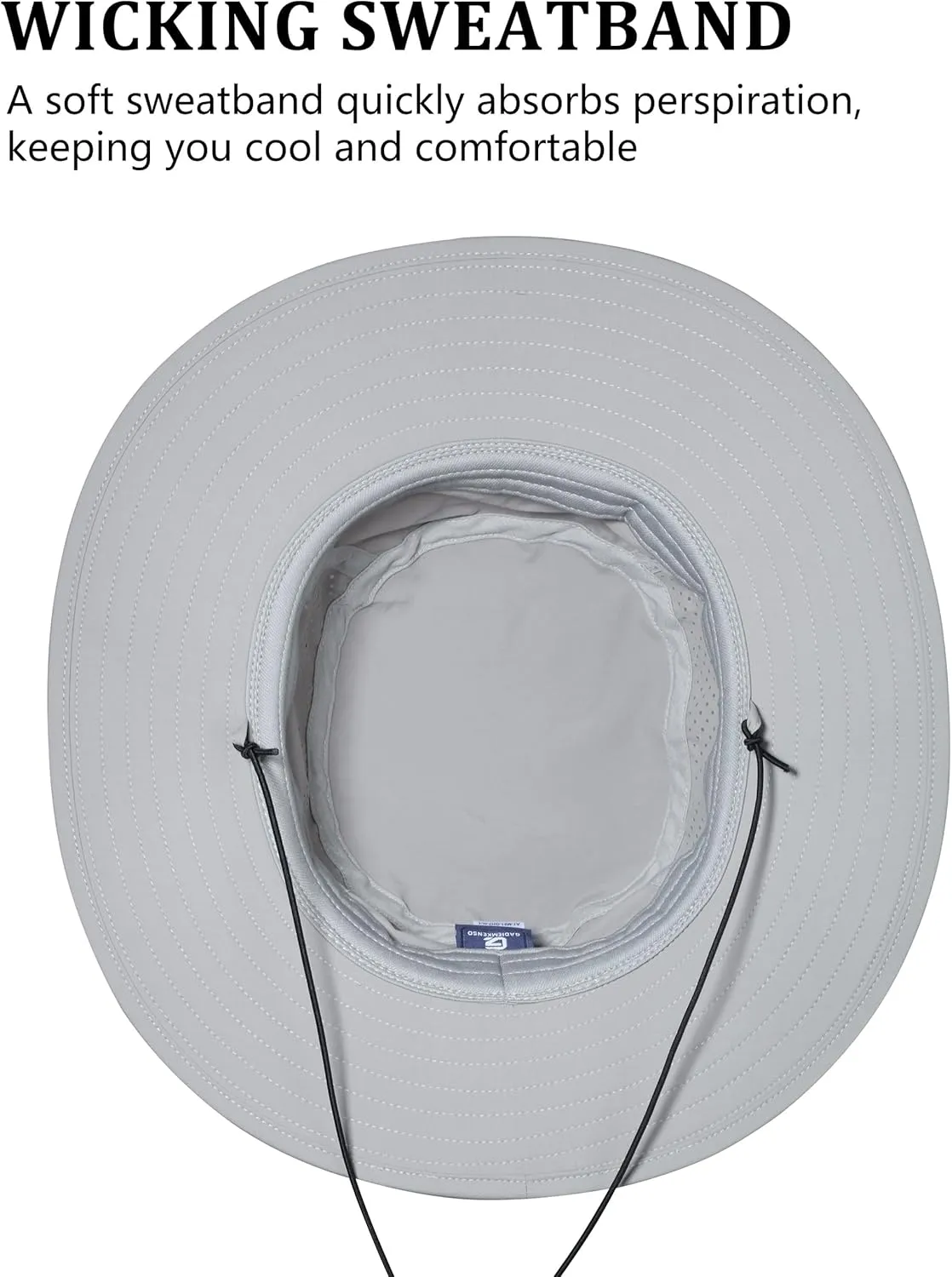 GADIEMKENSD UPF 50  UV Protection Bucket Hat with Windproof Strap, Breathable & Quick-Dry Sun Hat for Fishing Hiking Outdoor